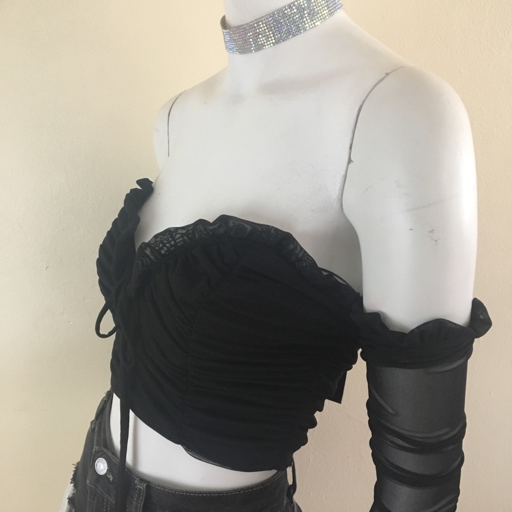 FashionNova Anita Long Sleeve Mesh Top